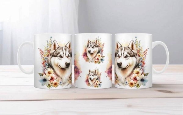 Husky/Malamute Floral Mug – The Perfect Gift for Dog Lovers! #4