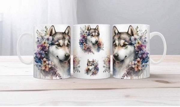 Husky/Malamute Floral Mug – The Perfect Gift for Dog Lovers! #5
