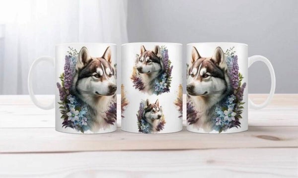 Husky/Malamute Floral Mug – The Perfect Gift for Dog Lovers! #6