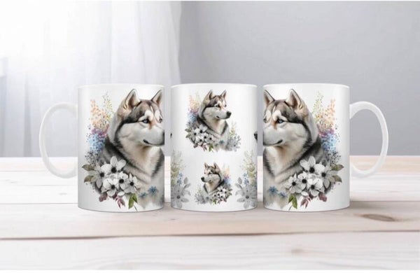 Husky/Malamute Floral Mug – The Perfect Gift for Dog Lovers! #7