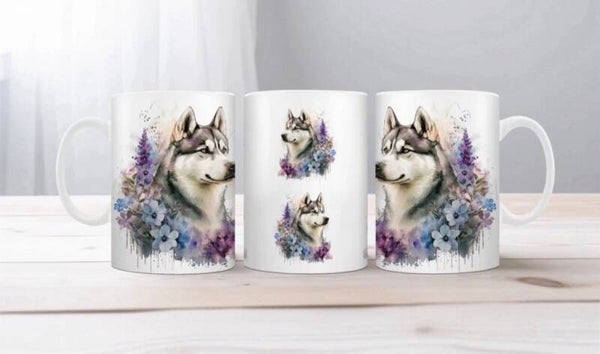 Husky/Malamute Floral Mug – The Perfect Gift for Dog Lovers! #8