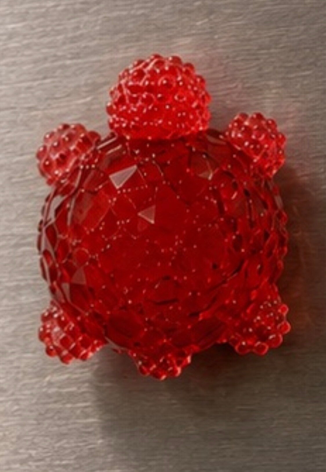 Ruby Faceted Sea Turtle Decorative Fridge Magnet