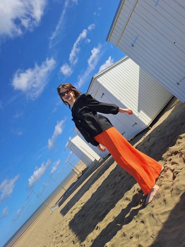 Strikjes blouse zwart