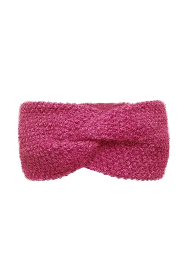 Warme winter haarband fushia