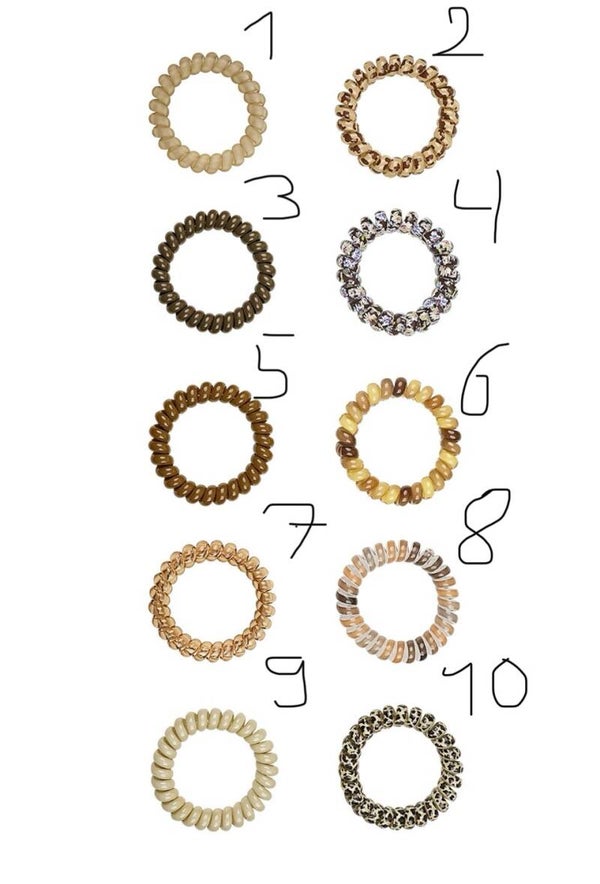 Haarrekker/armband 1 stuk (bruine tinten)