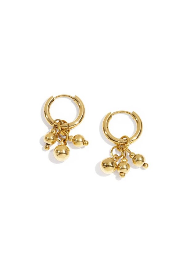 Oorbel hoops met bolletjes