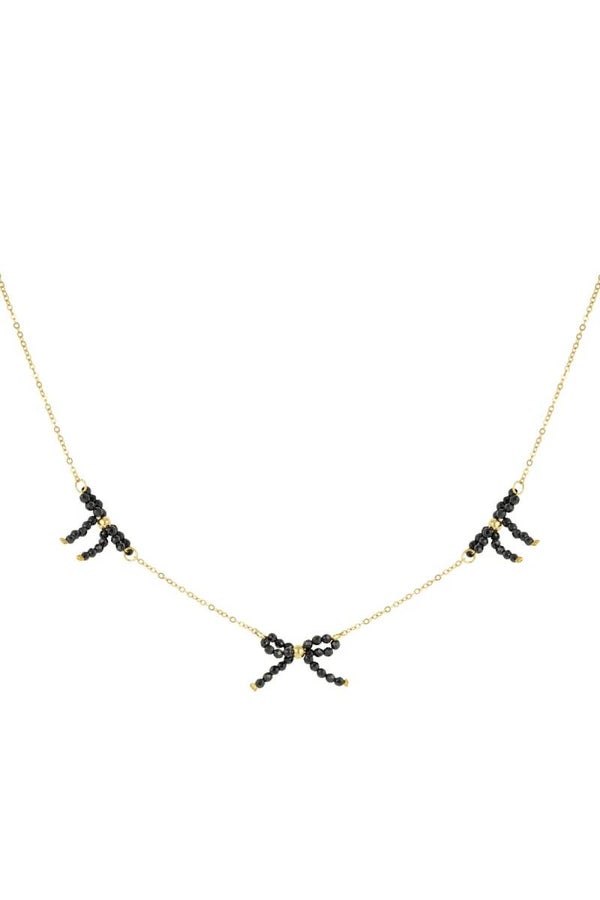 Beaded bow ketting