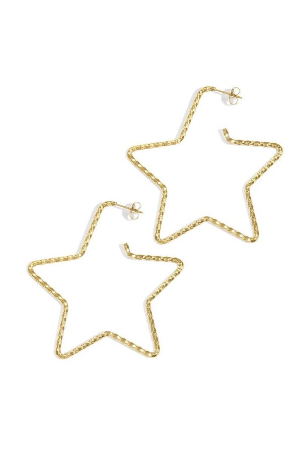 Oorbel hoops ster gedraaid
