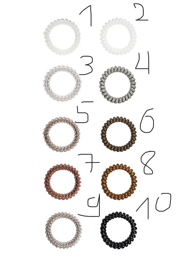 Haarrekker/armband (1 stuk) basic tinten