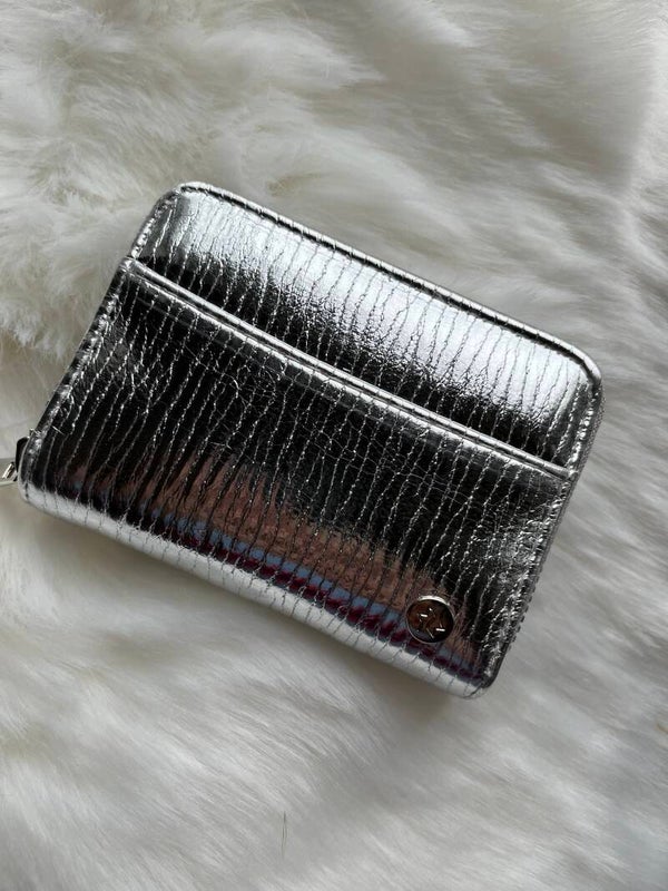 Metallic portemonnee zilver