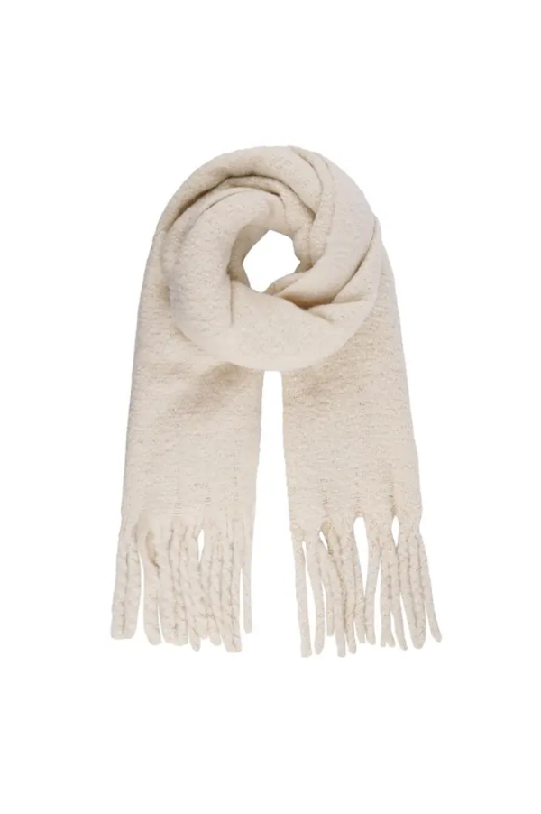 Off-white effen wintersjaal