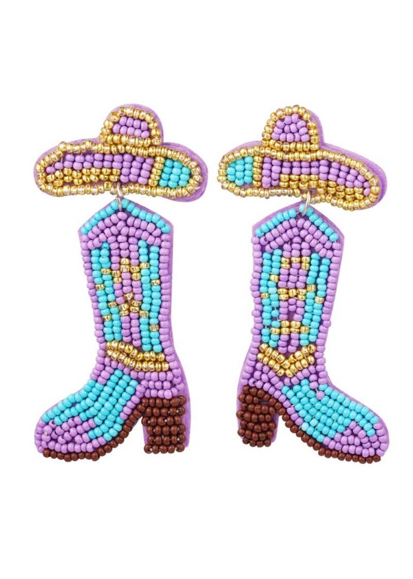 Country boots earrings