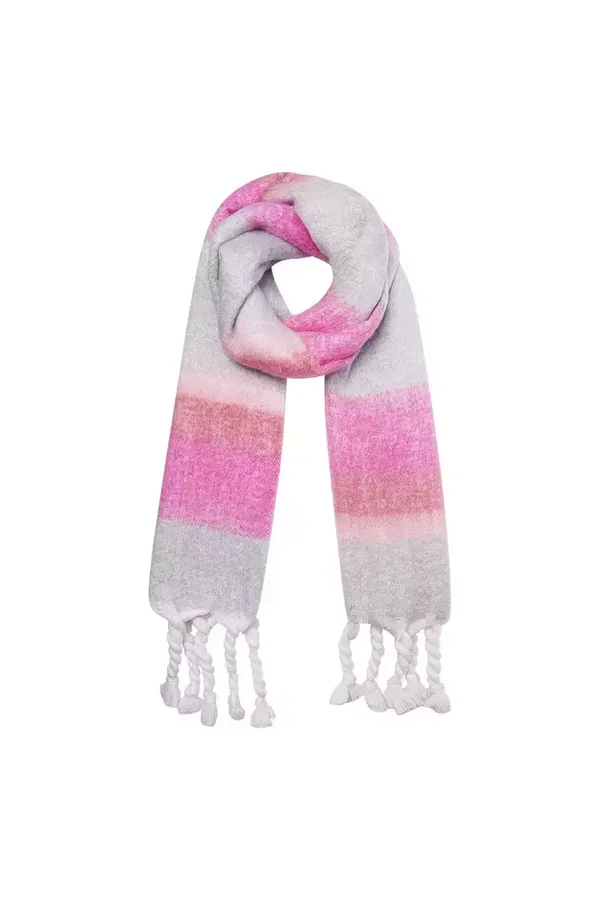 Sjaal pastel roze tinten