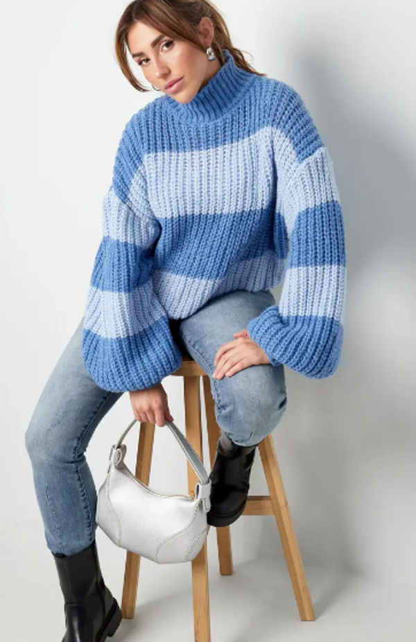 Trui strepen blauw