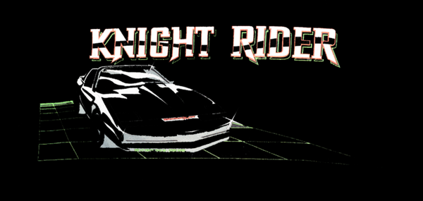 Vintage Knight Rider Dual Sided Graphic  T-Shirt