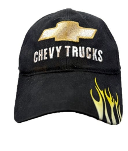 Chevy Trucks Hat With Gold Flame