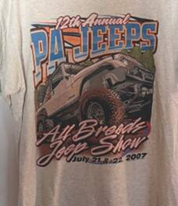2007 12th Annual All Breeds Jeep Show Dual Sided T-Shirt