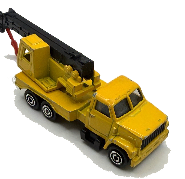 Majorette #285 Tandem Axle Crane Yellow France 1:100 Scale