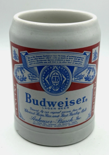 Vintage Ceramarte Budweiser 16oz Mug