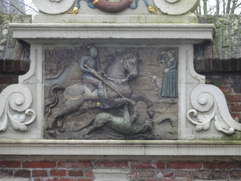 gevelsteen hoorn joris en de draak schuters hoorn achter de veste