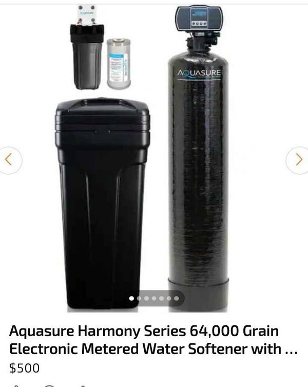 Aquasure Harmony Series 64,000 Grain Electronic Metered Water Softener with Sediment/ Pre Filter