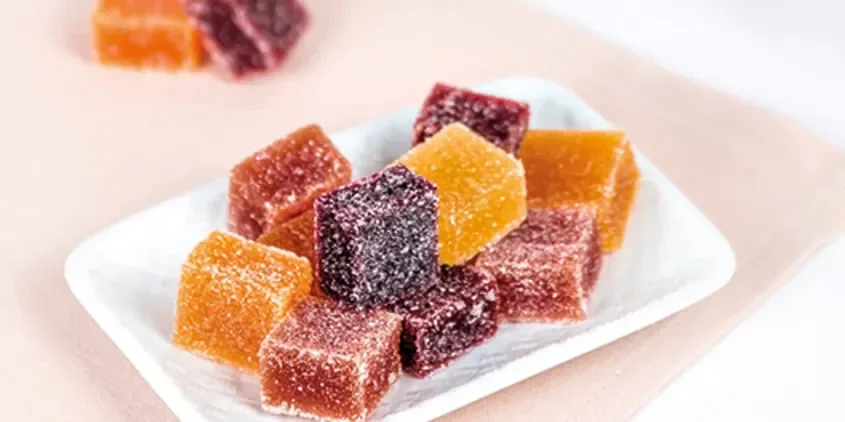 Bandeja de pastas de fruta