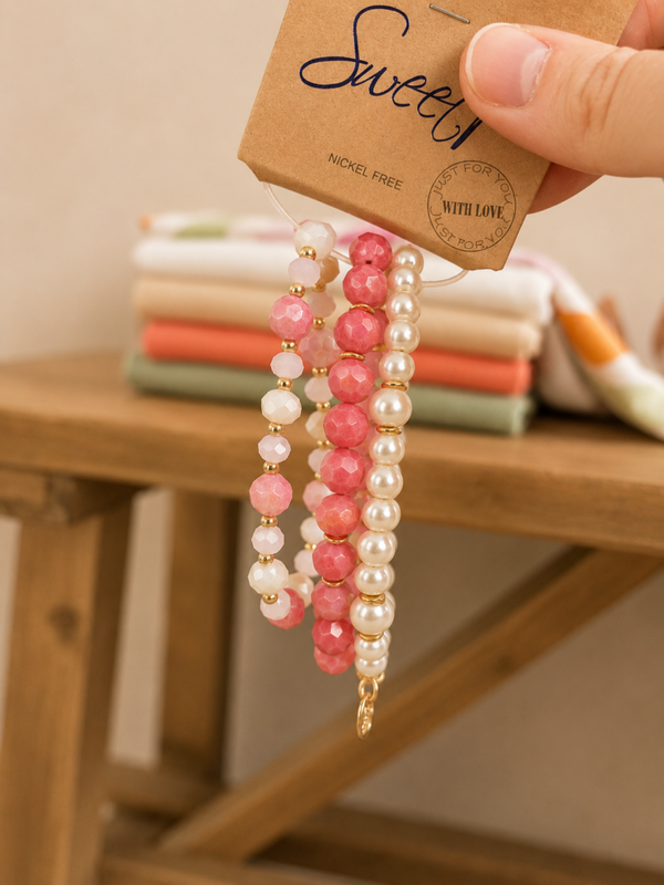 Armband | set van 3 pink