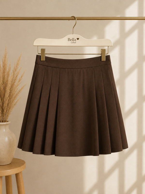 Rok | plooien bruin
