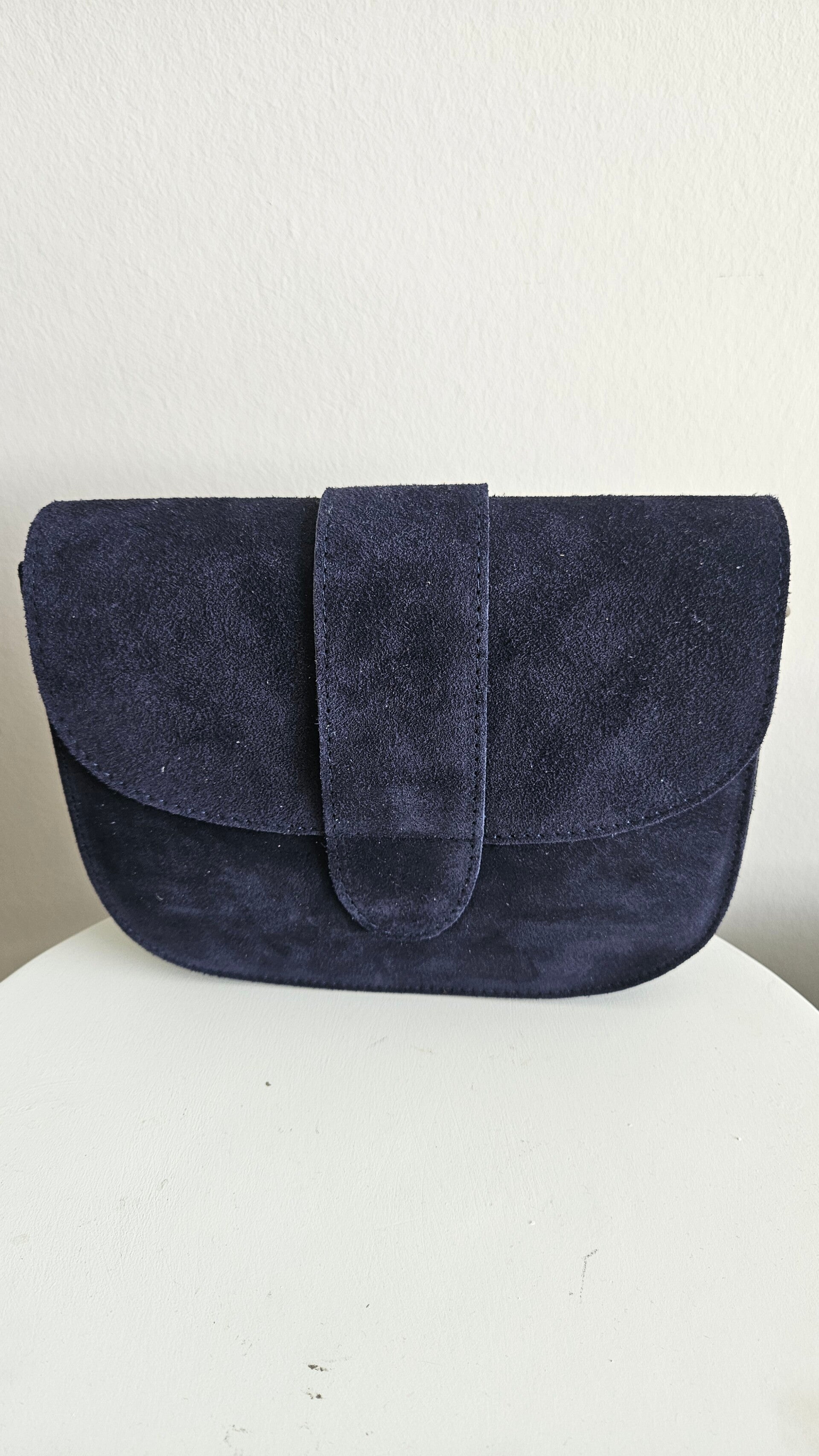 Tas Noale suede donkerblauw