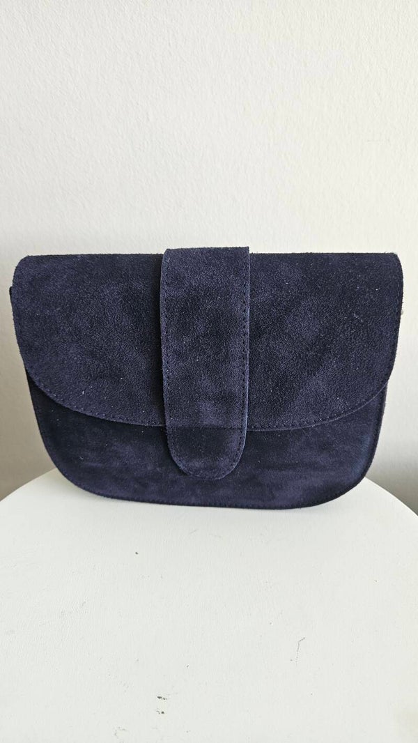 Tas Noale suede donkerblauw