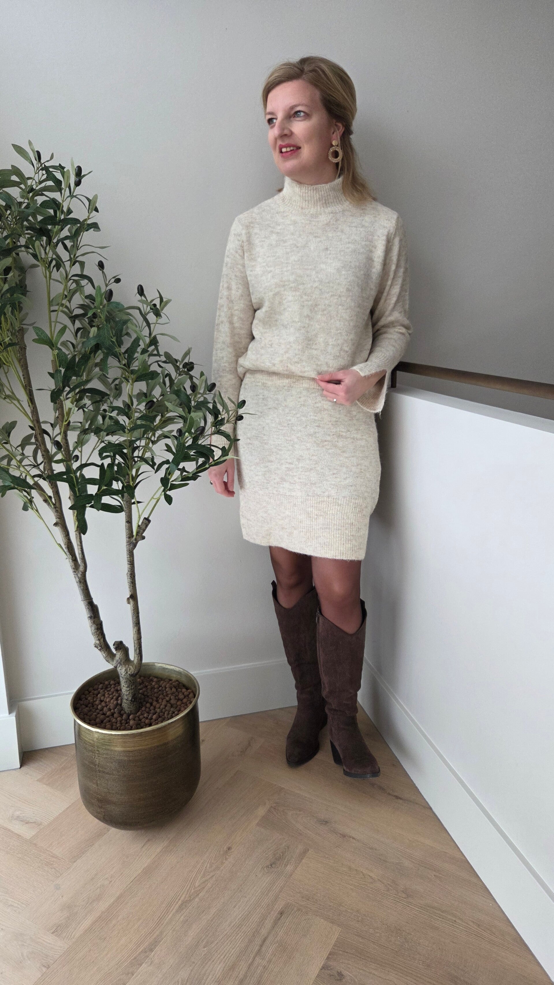 Knit set Azzurro beige - trui