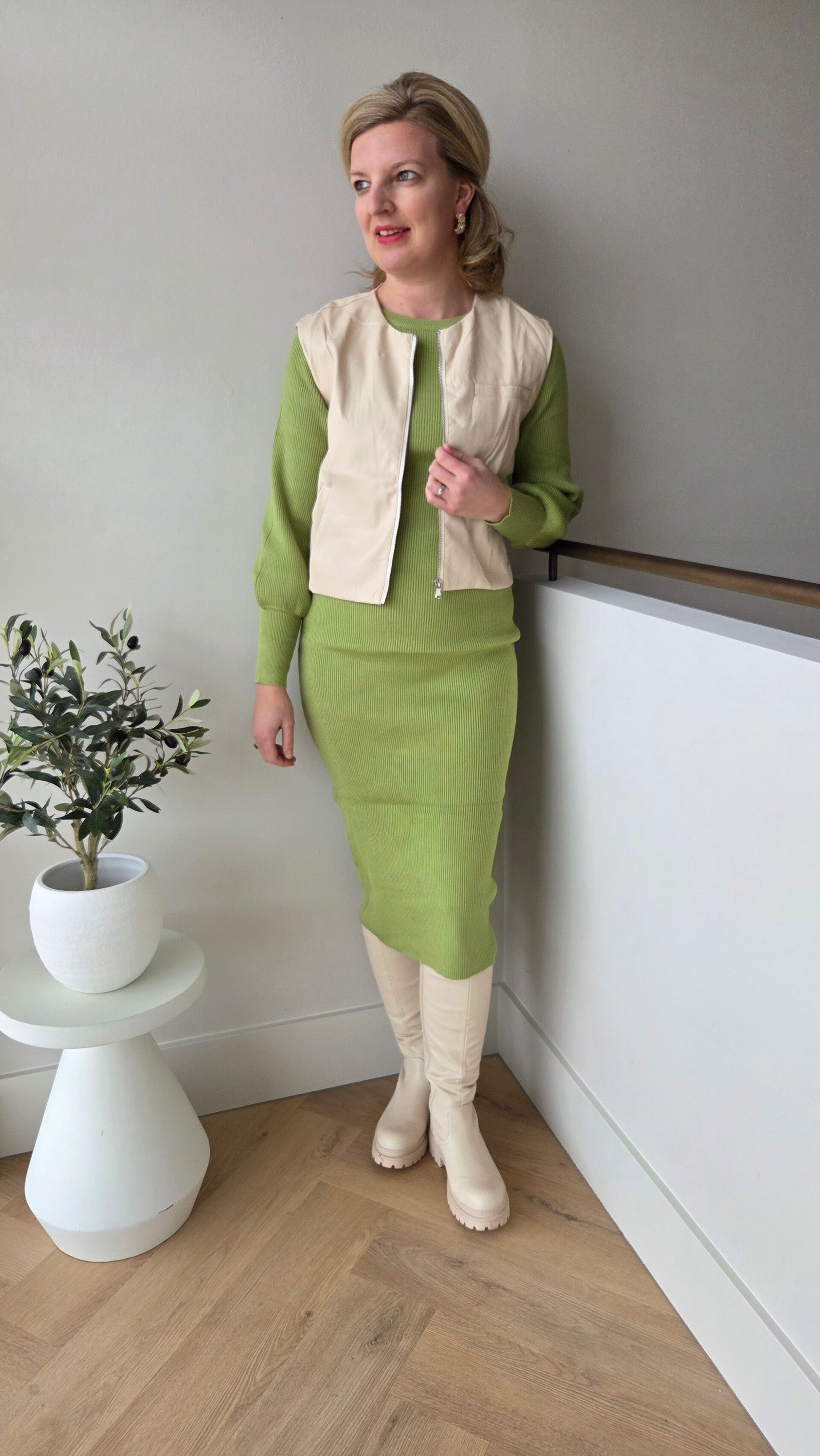 Gilet Azzurro ecru