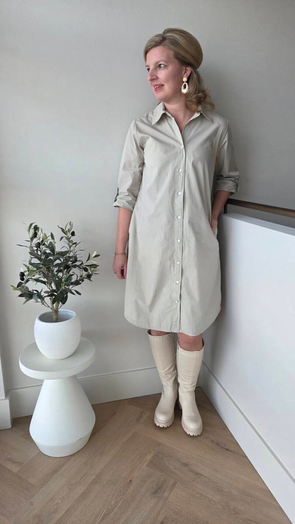 Blousejurk katoen beige