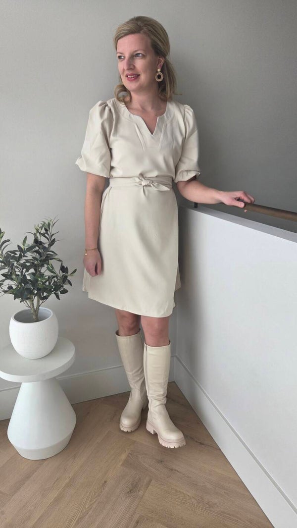 Jurk Azzurro Bardolino beige