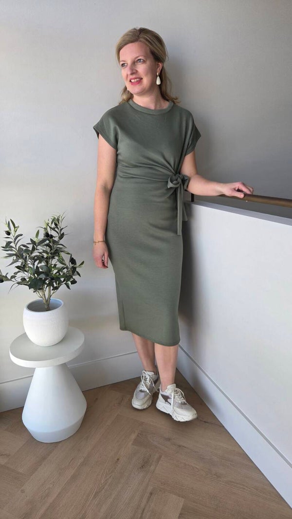 Jurk met strik groen