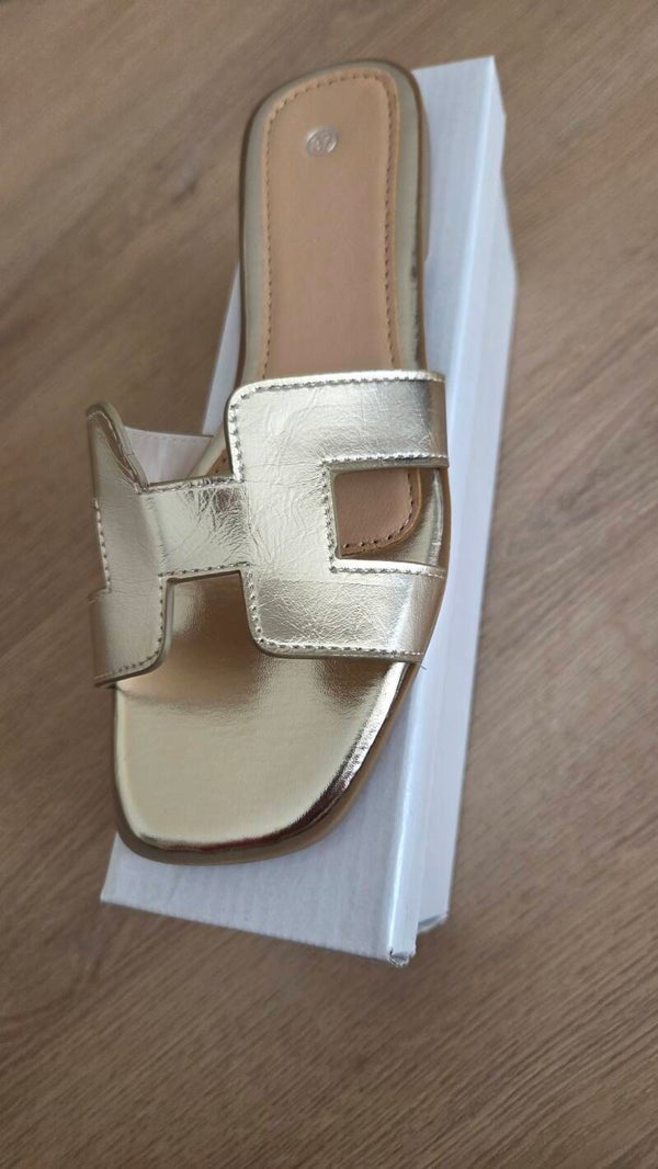 Slippers goud