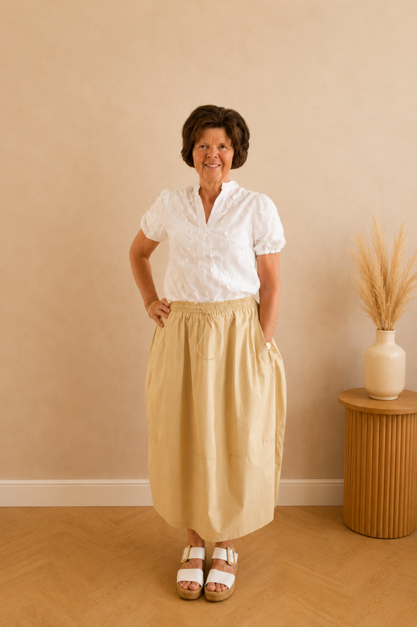 Rok | Beige katoen