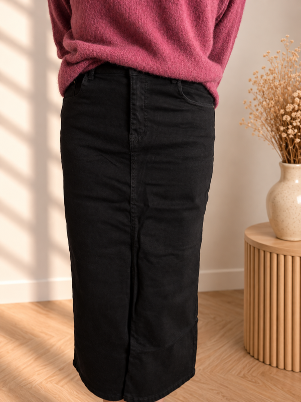 Jeans rok | zwart