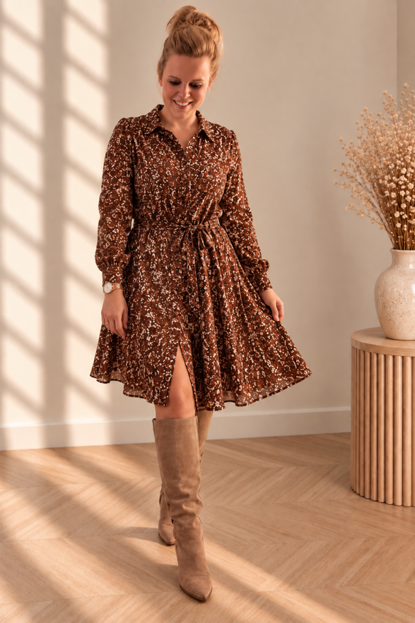 Jurk | print brown