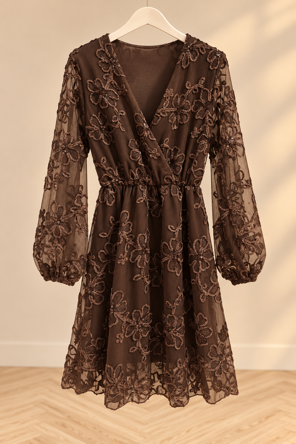 Jurk | Fleur brown