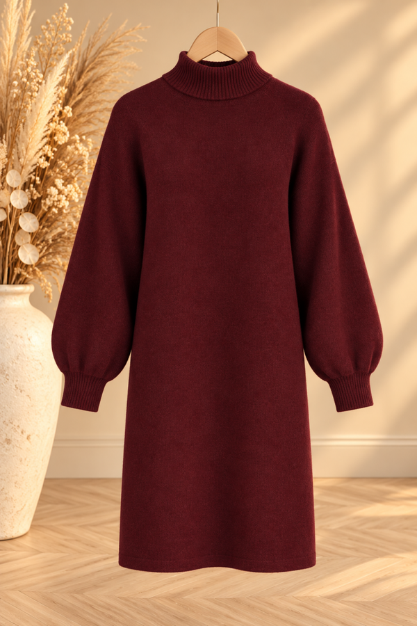 Jurk | Comfy Burgundy