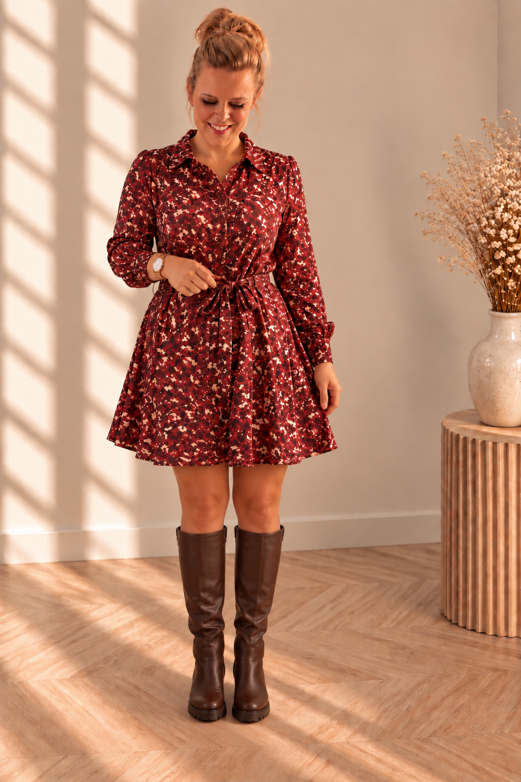 Jurk | print plum