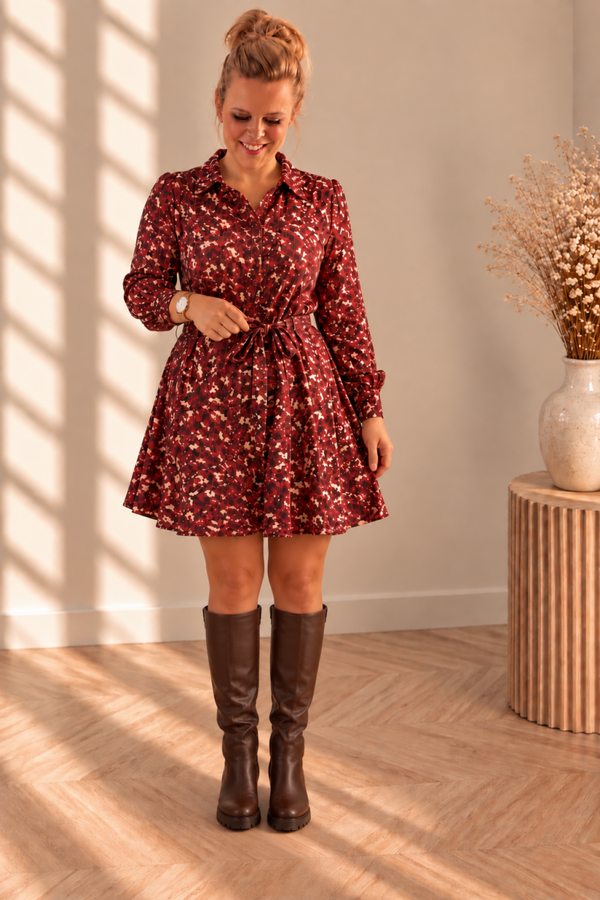 Jurk | print plum