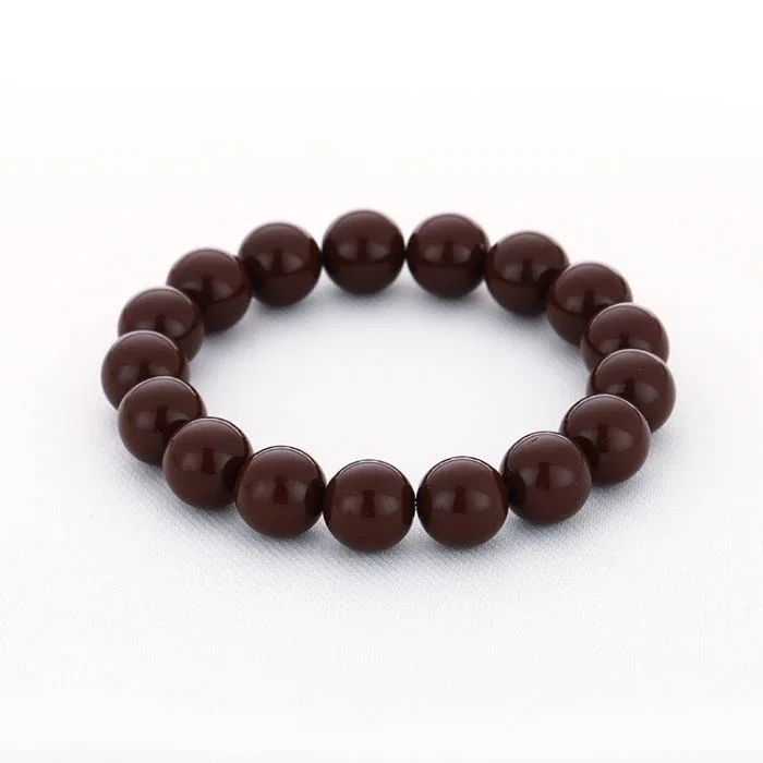 Armband | kralen bruin