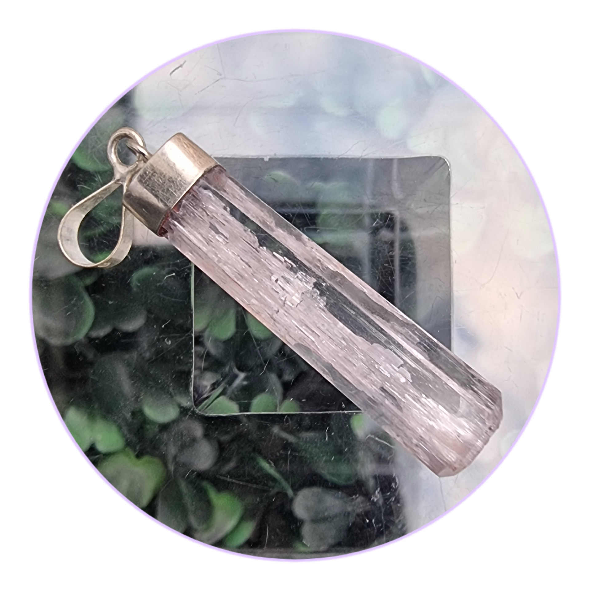 Kunzite Pendentif Argent massif A+