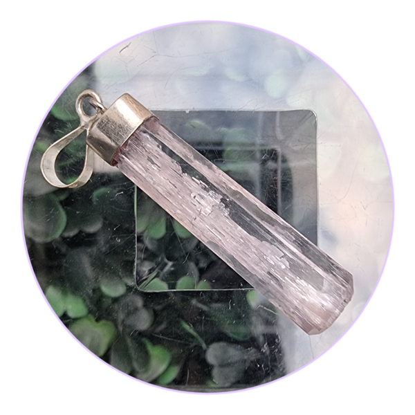 Kunzite Pendentif Argent massif A+