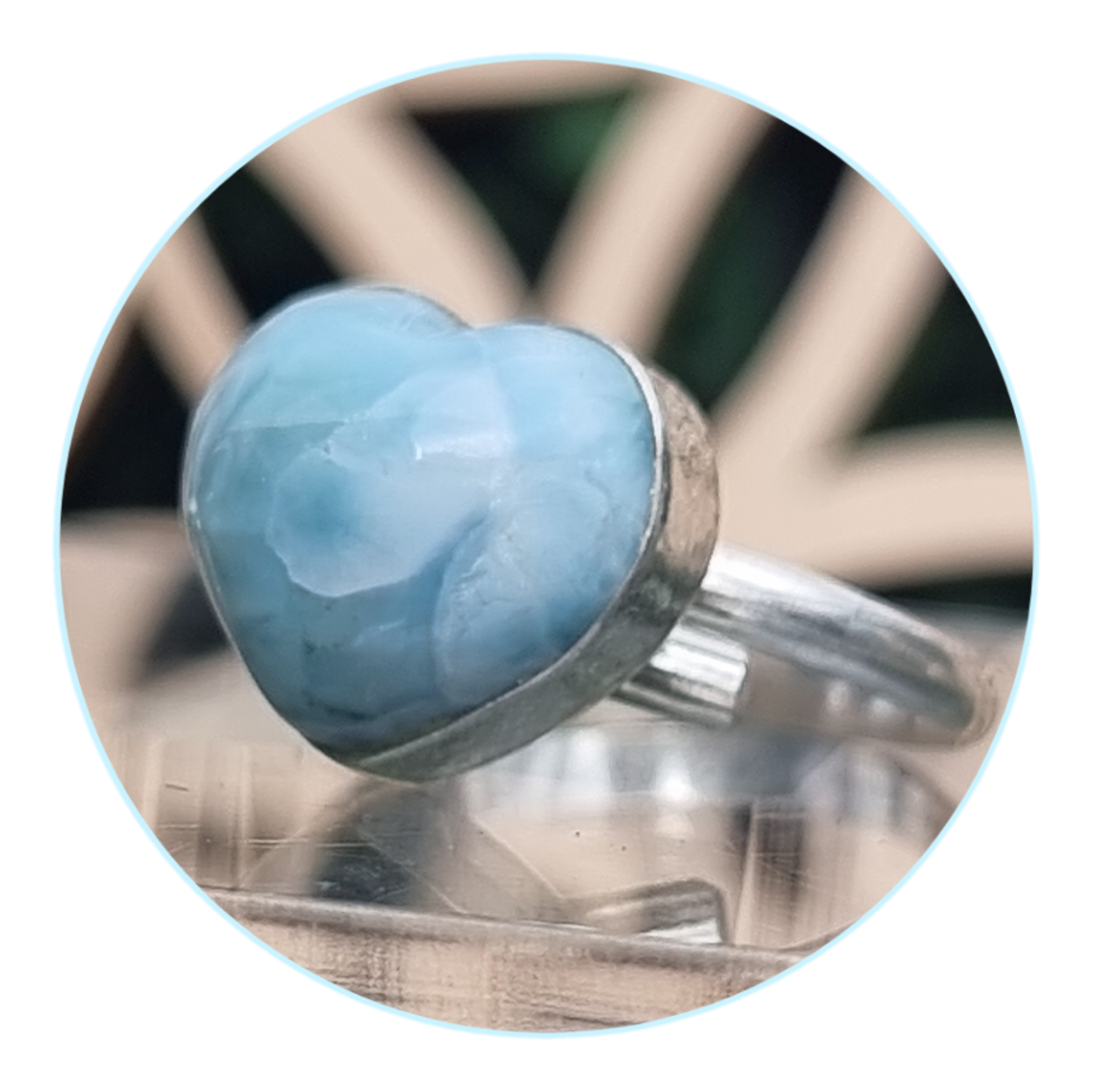 Larimar Bague Argent Massif Extra