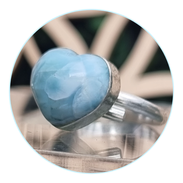 Larimar Bague Argent Massif Extra