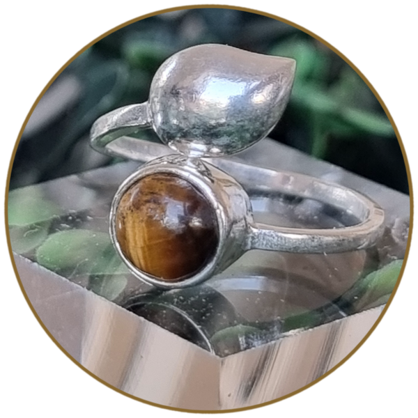 Œil de Tigre Bague Argent massif