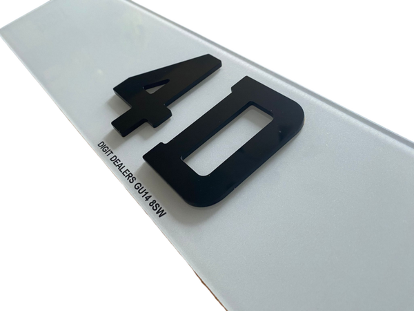 4D 3mm Acrylic Road Legal Number Plate